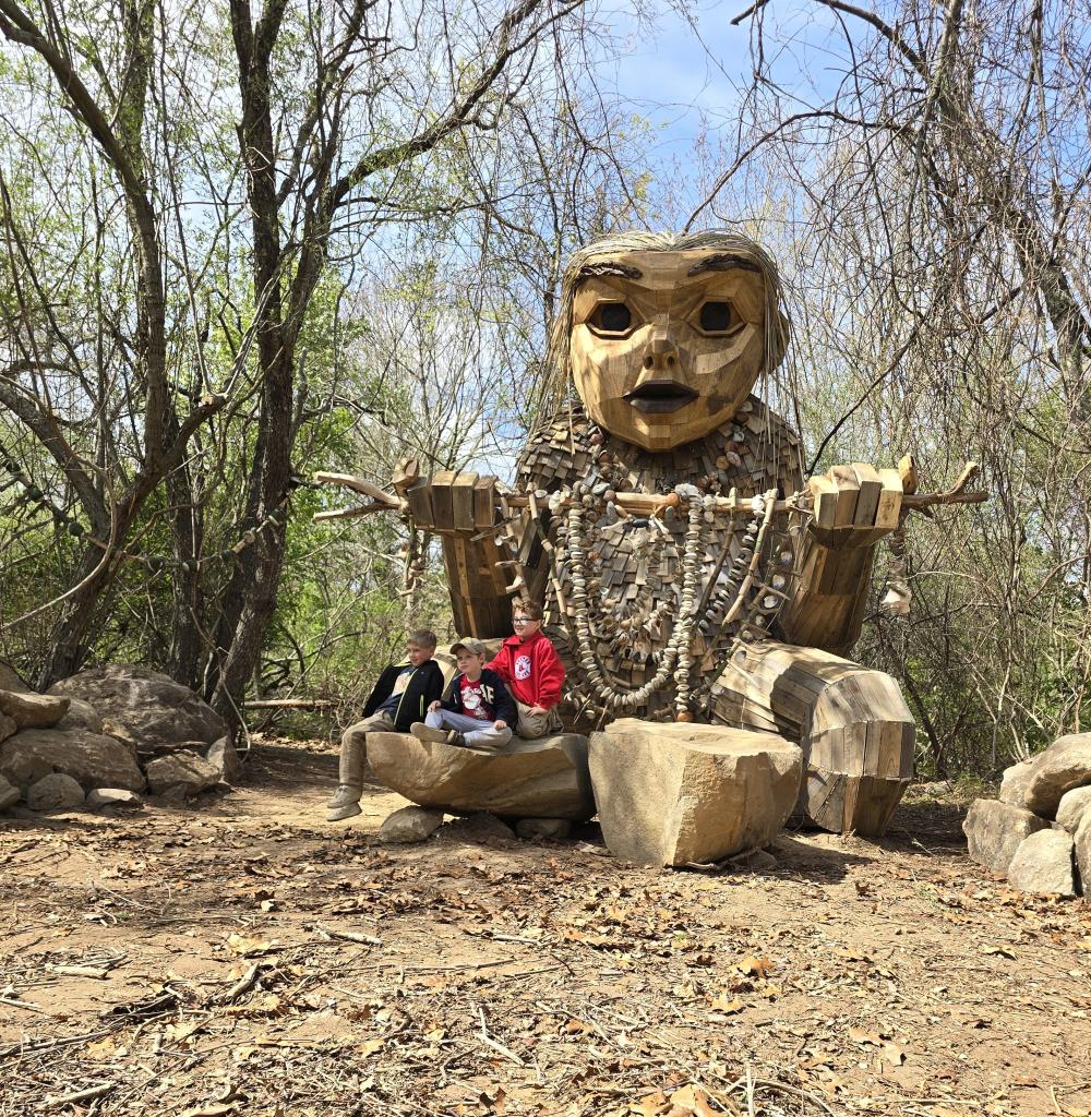 A picture of the Thomas Danbo troll sculpture in South County, RI.