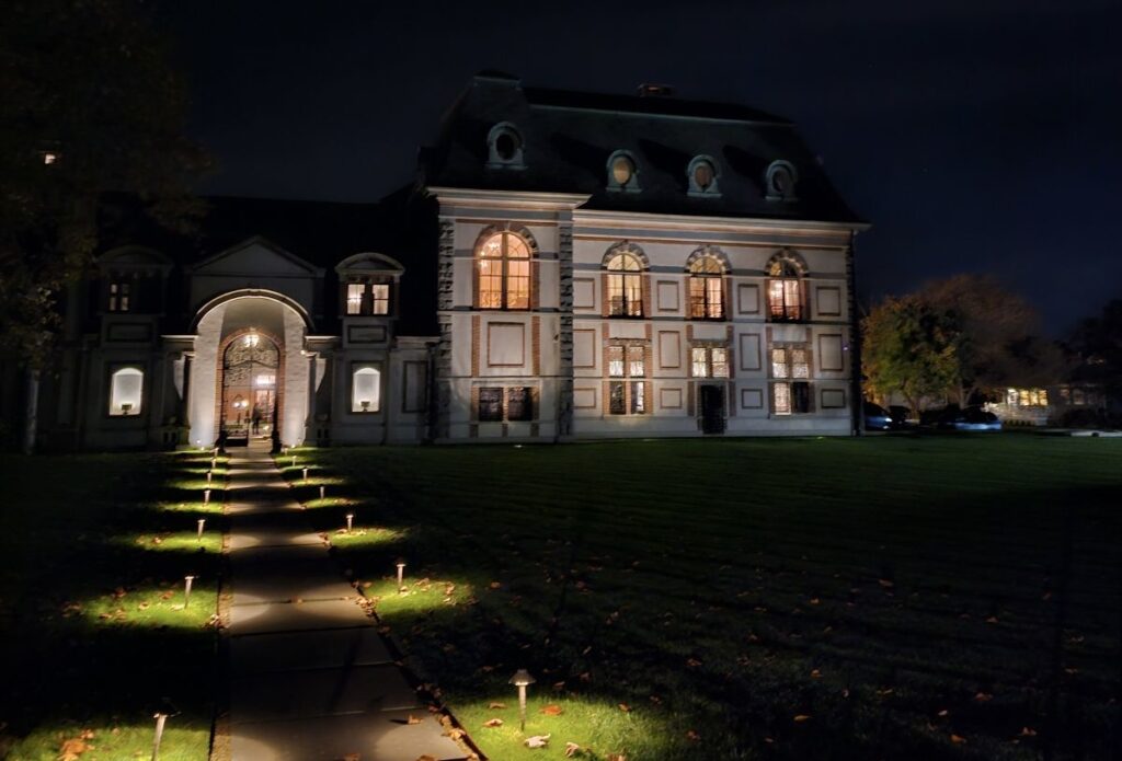 A photo of Belcourt Castle in Newport, Rhode Island.
